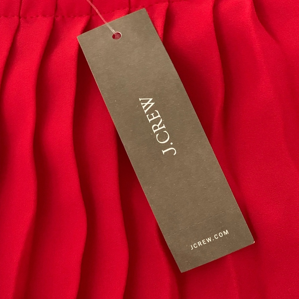 J. Crew Red Pleated Maxi Skirt - Picture 7 of 12